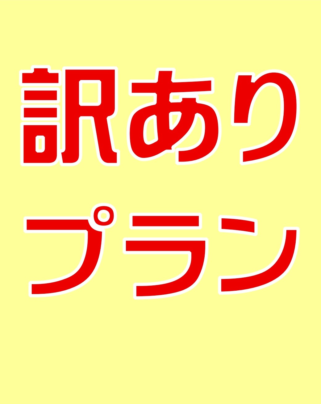 訳ありプラン